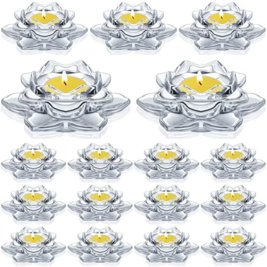 

Набор хрустальных подсвечников в форме лотоса для чайных свечей, для рождественского декора дома, свадеб и вечеринок