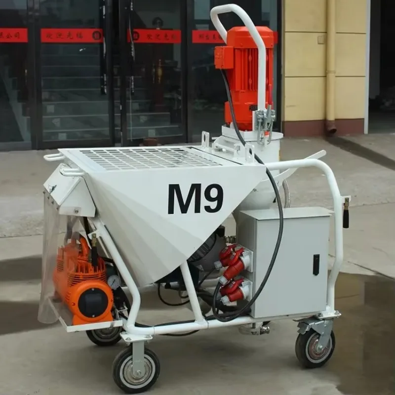 High Efficiency Fully Automatic Building Plaster Spraying Machine Powerful High Power Engine Pump Motor Mortar Spray Machines