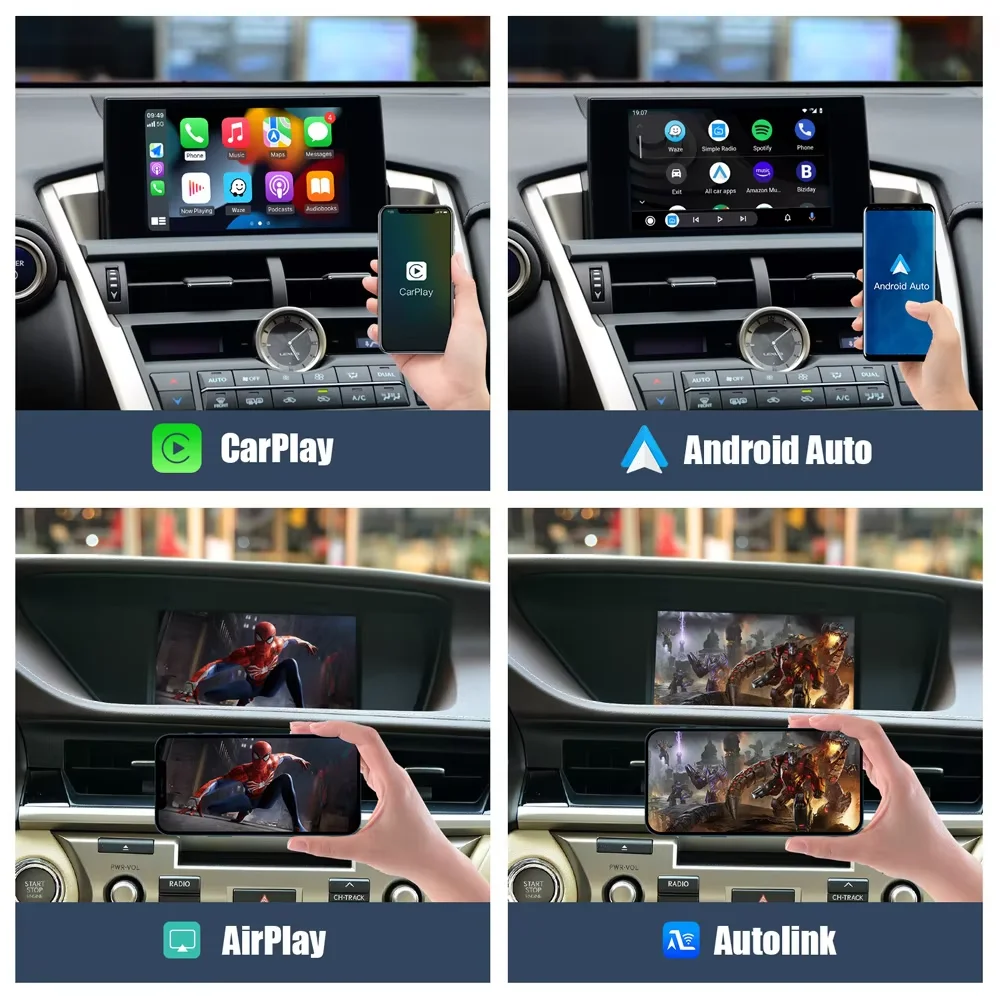 CARABC For LEXUS 2014-2019 CT ES GS IS LC LS LX NX RC RX UX Wireless Carplay Android Auto Support Youtube Reverse Camera