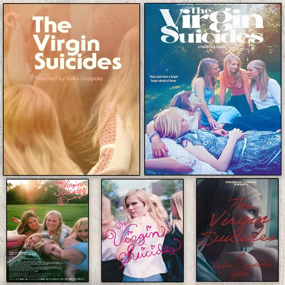 Sofia Coppolas The Virgin Suicides Movie Poster Perfect Space Sticker Self Adhesive for Office Home Theater Wall Art Decor Fancy