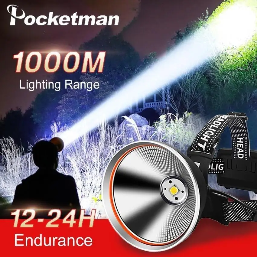 

LED Headlamp/headlight Flashlight/work Light USB Rechargeable Emergency LED Lighting Suitable for Fishing Outdoor Hiking Running
