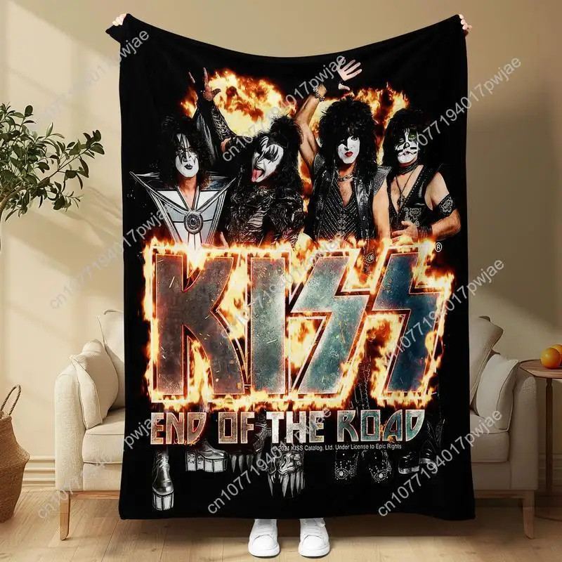 Soft Piano Band Pattern Blanket, Birthday Gift Blanket, Comfortable All-Season Throw, Ideal for Sofa Bed Travel Camping