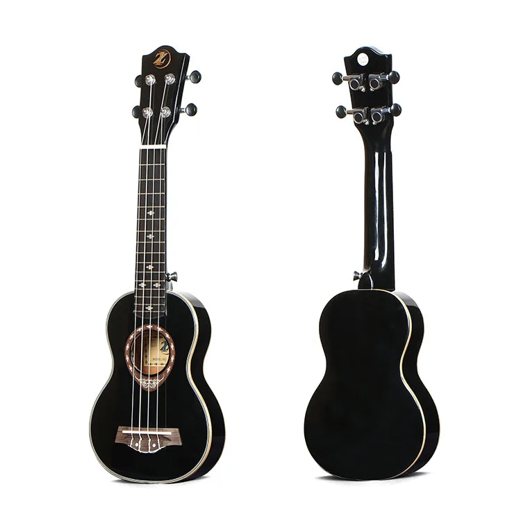 

Hooqu Wholesale 21 Inch Black Color China Ukulele Concert Ukulele With Good Price