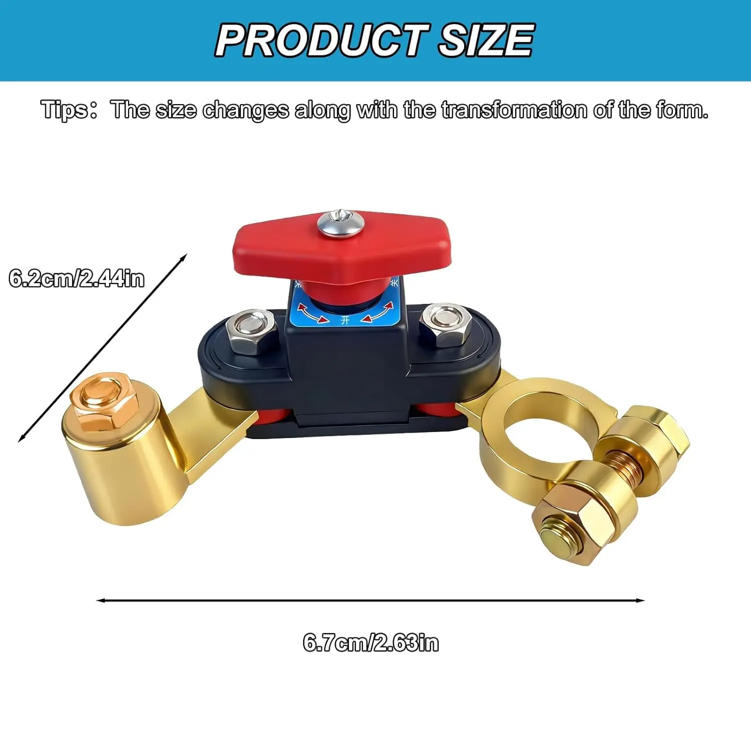 Car Battery Power Cut-Off Switch Breaker, High Conductivity 12v-24v Disconnect Switch Smart for Car Truck Boat Rv Supplies