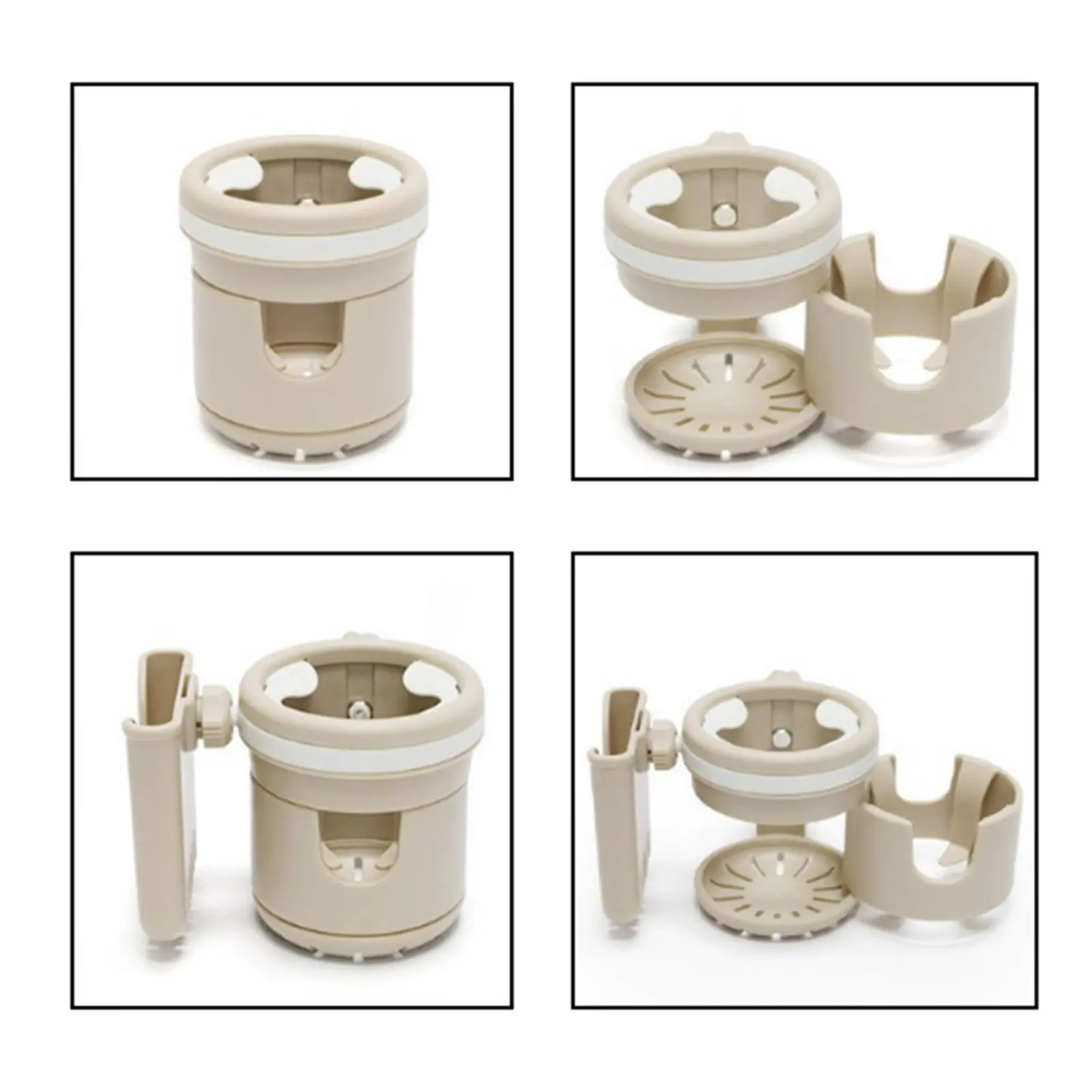 Baby Carriage Drink Holder 360° Rotation Universal Attach-on Bottle Holder Infant Accessory Accessory Hands-Effortless