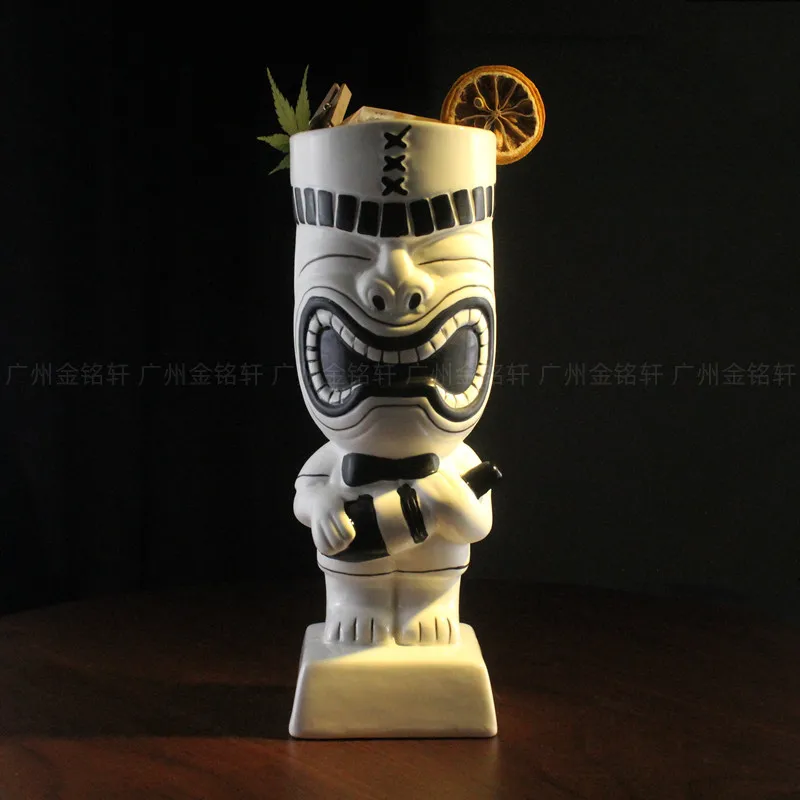 

Creative Ghost Face TIKI Cup, Tiki Cup, Hawaiian Style Bar, American Cocktail