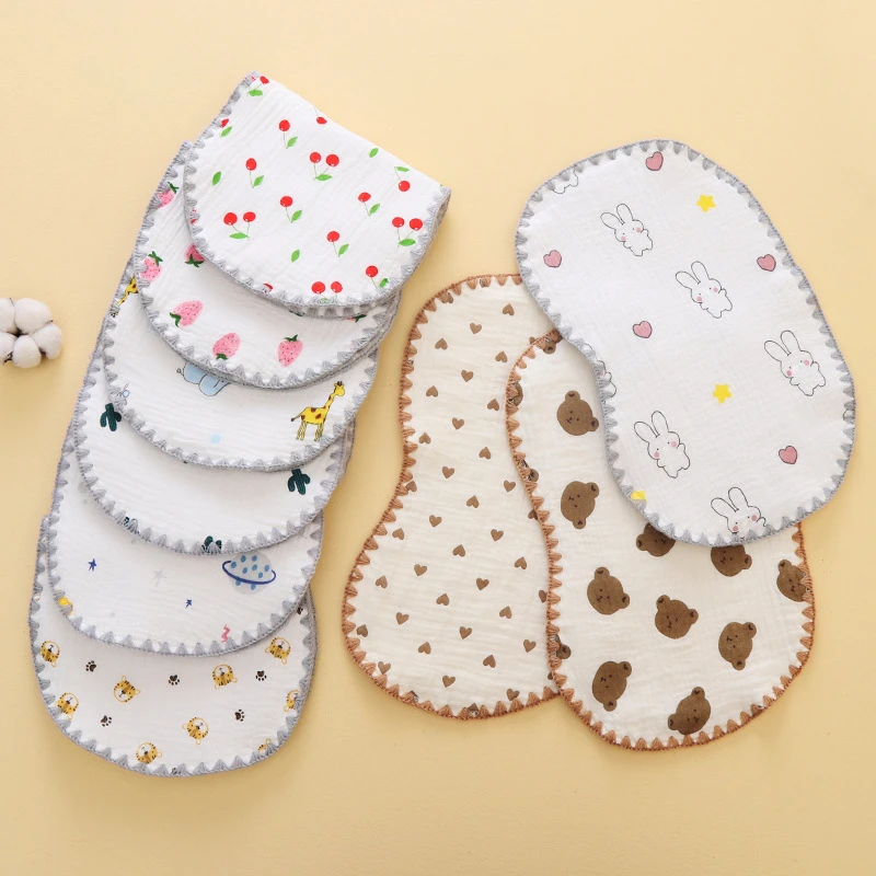

Cute Cartoon 10 Layer Cotton Gauze Baby Pillows for Newborn Saliva Towel Burp Cloths Baby Stuff Infant Flat Pillow Bedding
