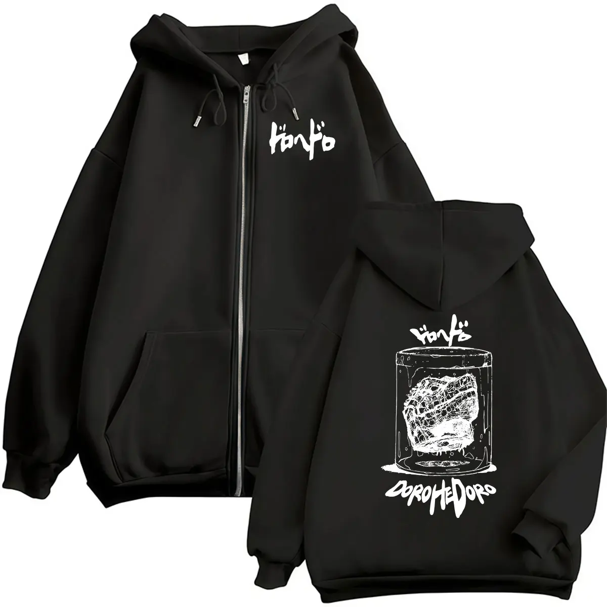 Moletom com Capuz Dorohedoro Kaiman de Anime Japonês, Jaqueta Oversized de Moda Masculina e Feminina, Pullover de Fleece com Capuz, Streetwear