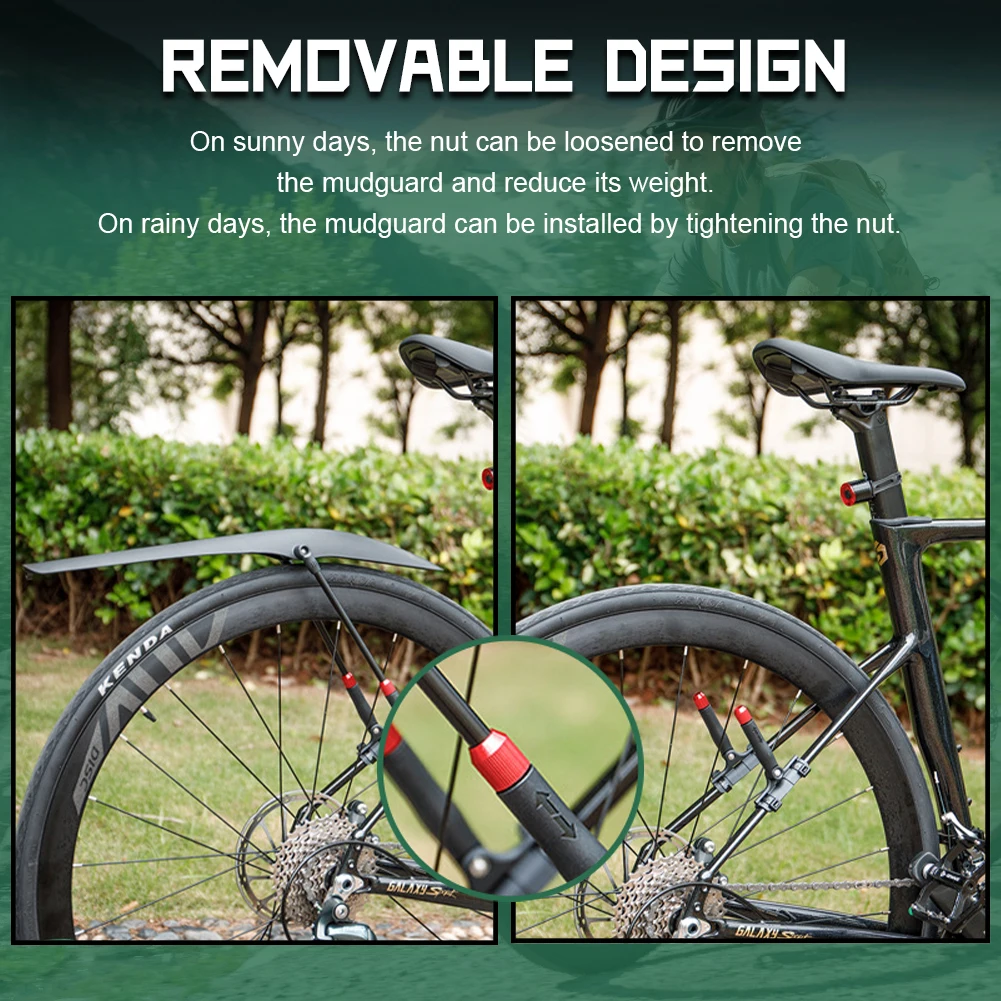 2 قطعة دراجة قطعة من نسيج سبلاش برهان الجبهة/الإطارات الخلفية أطول صلابة قوية دراجة درابزين قابل للتعديل الدراجات درابزين أجزاء الدراجة