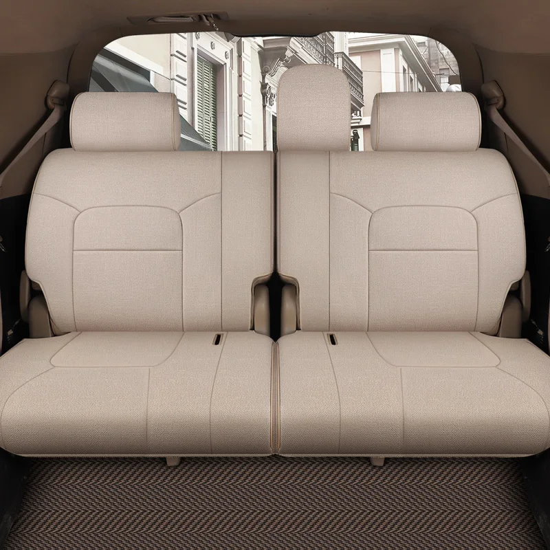 Car Seat Cover Specific Customize for Toyota Land Cruiser Linen Front and Rear Full Set 7 seats