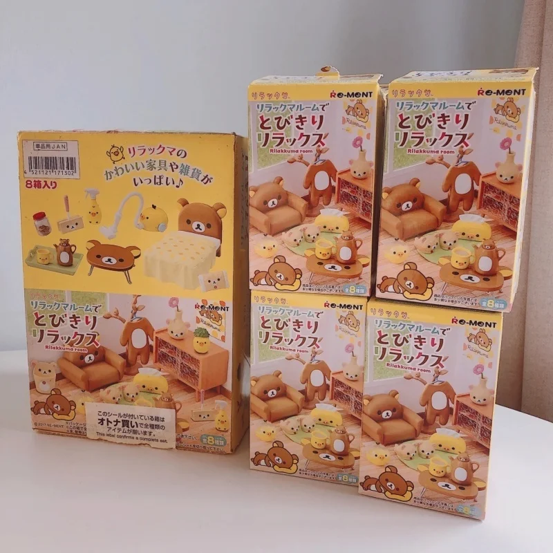 بقعة إعادة معالجة أصلية في سلسلة غرفة Rilakkuma صندوق أعمى مشهد مصغر محاكاة الفضاء نموذج صغير المد اللعب الشكل لعبة الهدايا