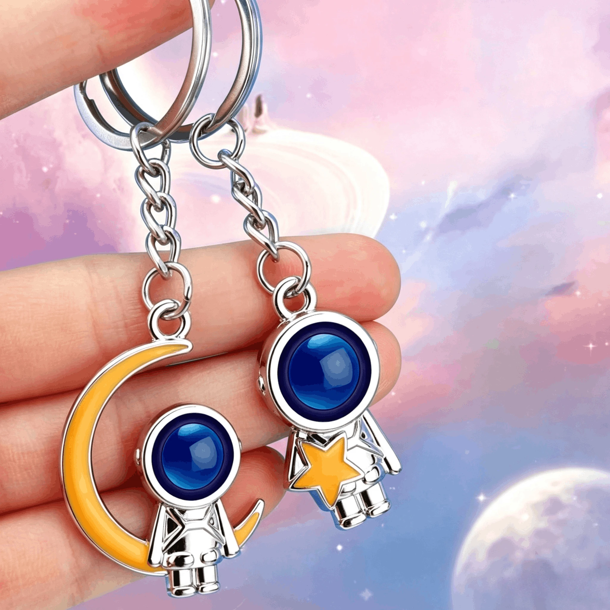 Cartoon Astronaut keychains Pendants Space Robot Spaceman Keychain Jewelry Gifts