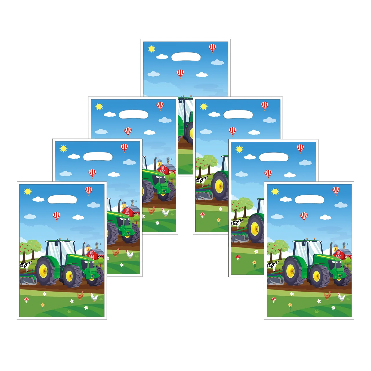 10 stücke Bauernhof Traktor Party Geschenk Taschen Süßigkeiten Taschen Kind Party Beute Taschen Junge Mädchen Kinder Geburtstag Party Favors Liefert decor – Detail 3