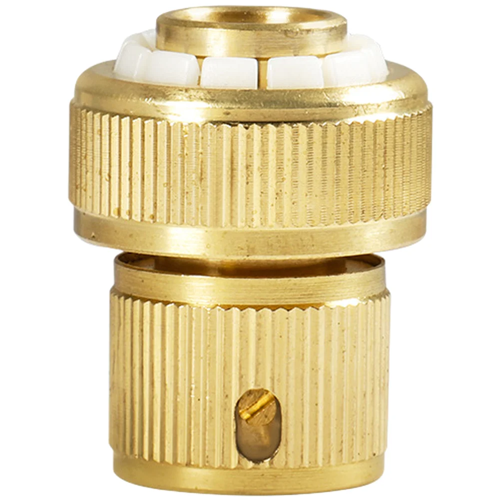Brass 6-Point Quick Connect Fitting Set of 3 Units for Garden For Irrigation Car Washing and Outdoor Water Lines