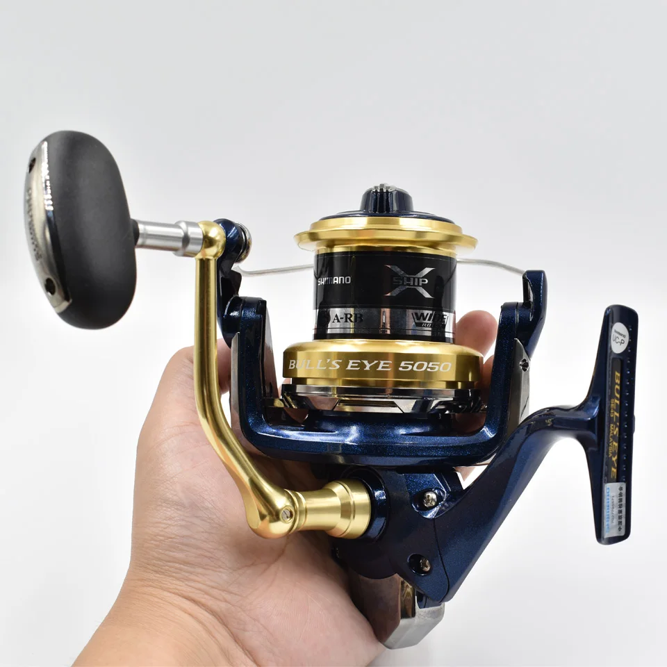 SHIMANO BULL\'S EYE Spinning Fishing Reel for Surf casting 5+1BB SURF Reel Throwing Fishing 12KG Power 4.3:1Ratio 445g Weigh