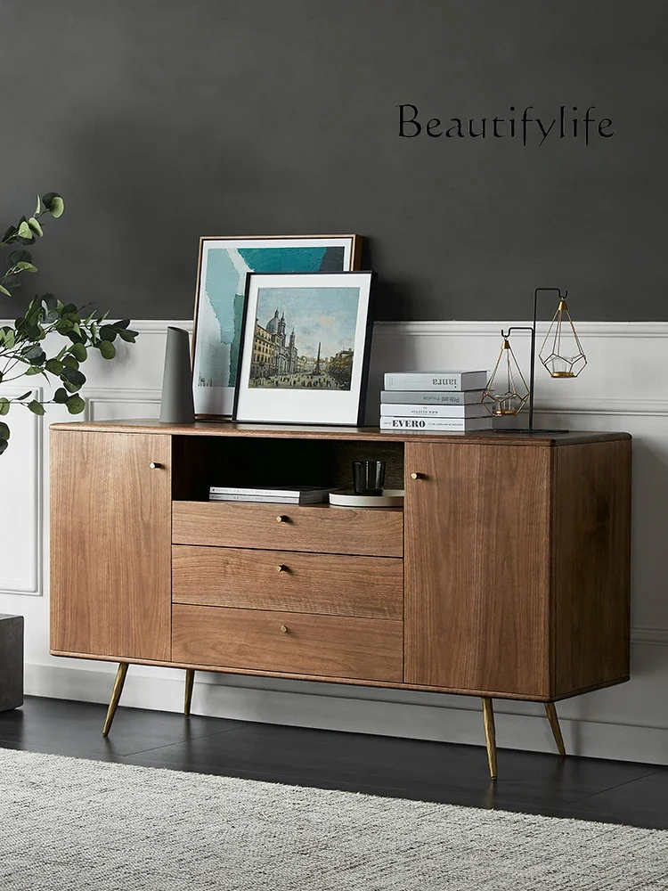 

muebles de salónLight Luxury Modern Solid Wood Sideboard Nordic Simple Tea Restaurant Storage Living Room Locker