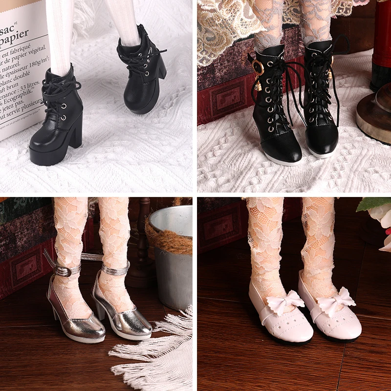 60cm Doll Shoes 1/3 BJD Doll Martin Boots High Heels Princess Shoes Leather Shoes Doll Accessories Children and Girls Toy Gifts