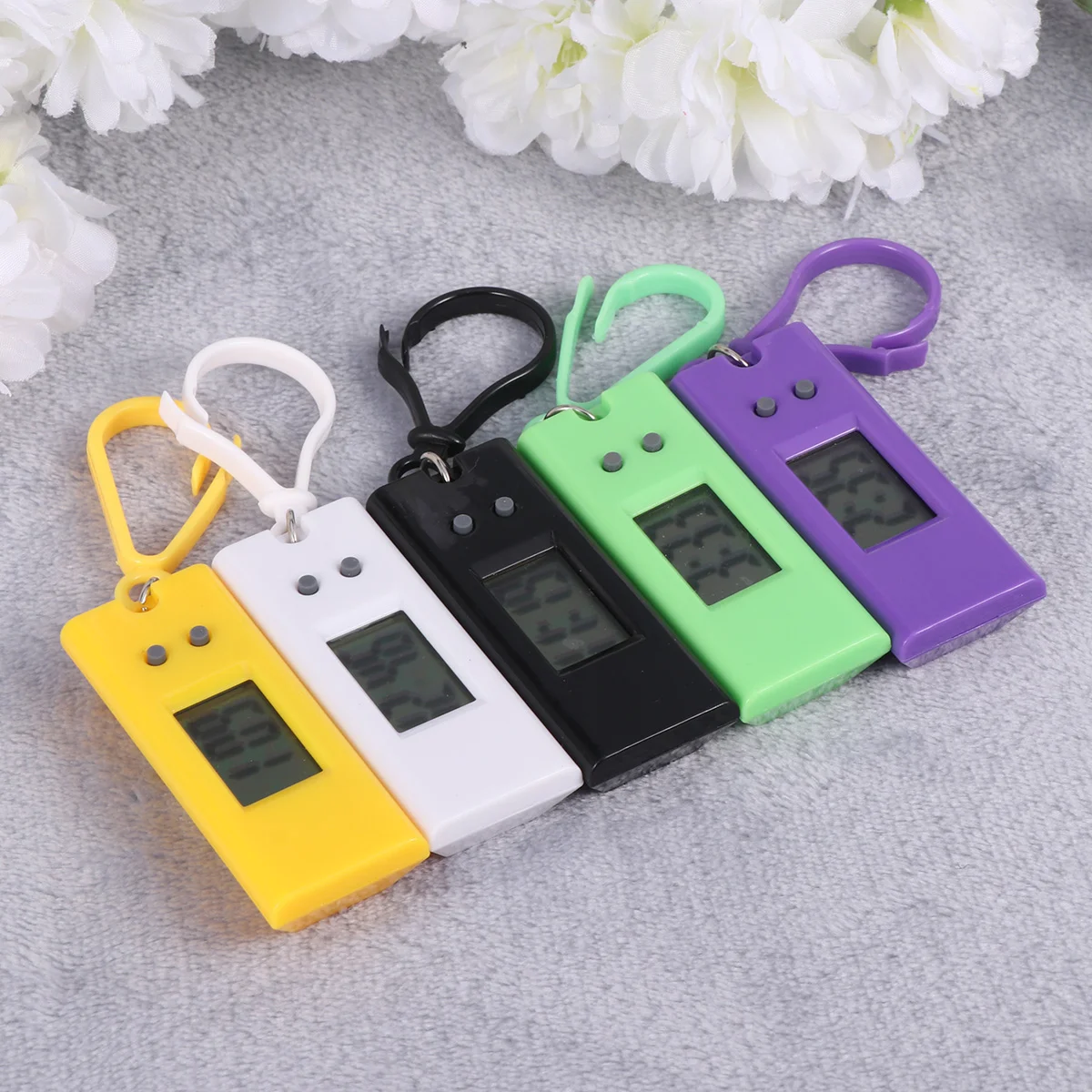 5 Stuks Horloge Horloges Clip-On Cadeau Nummer Sleutelhanger Zak Sleutelhanger Elektronische Eenvoudige Miss