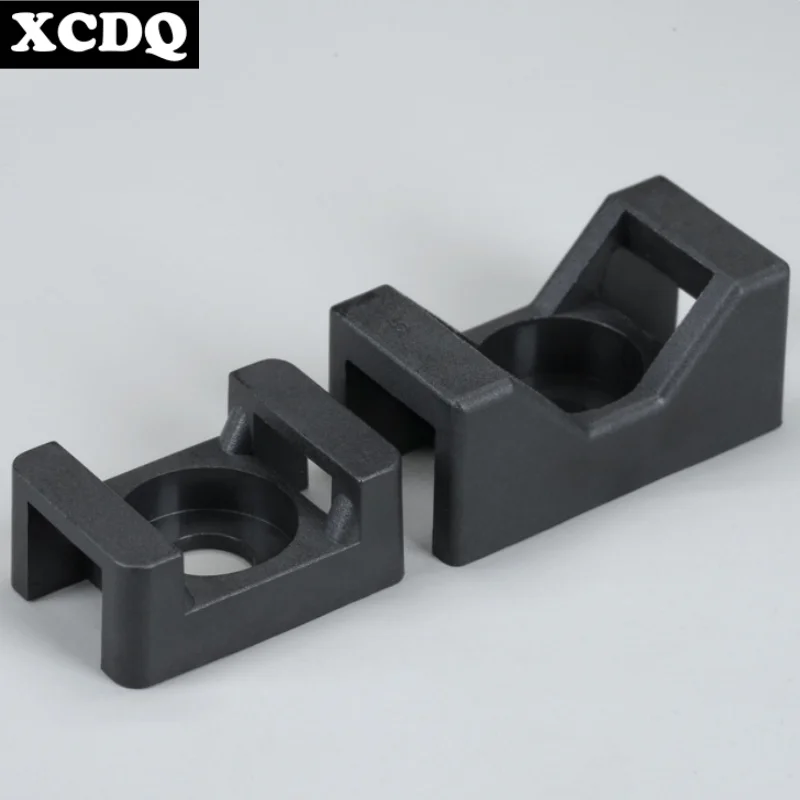 100pcs Plastic Screw Mounted Cable Tie Holder PC Board Screw Fixed Fixing Seat Wire Manager Cable Tie Mount for home