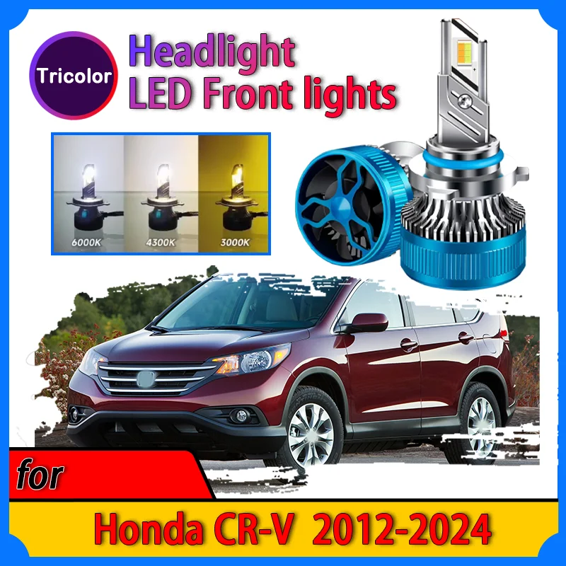 LED Headlight for Honda CR-V 2012-2024 Plug and Play Modified lamp Strong white light Three-color adjustment Auto Parts