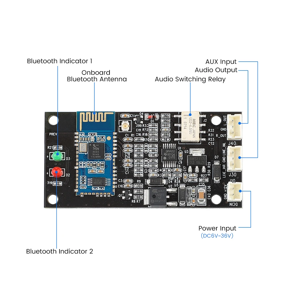 AIYIMA Bluetooth Audio Receiver Board CSR8645 CSR8635 QCC3034 Amplifers Bluetooth Module Lossless APTX For Power Amplifier