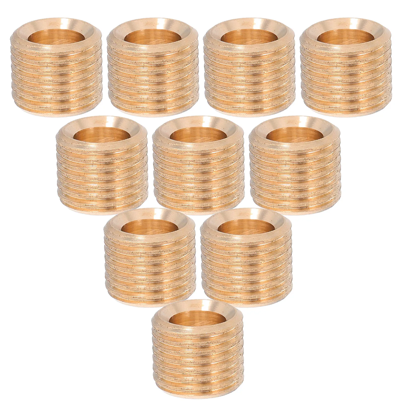 

10Pcs Hollow Lamp Pipe Nipple M10 Brass Connector for Lighting Fixture Repair Wall Lamp Pipe Fittings Copper Coupling Hardware