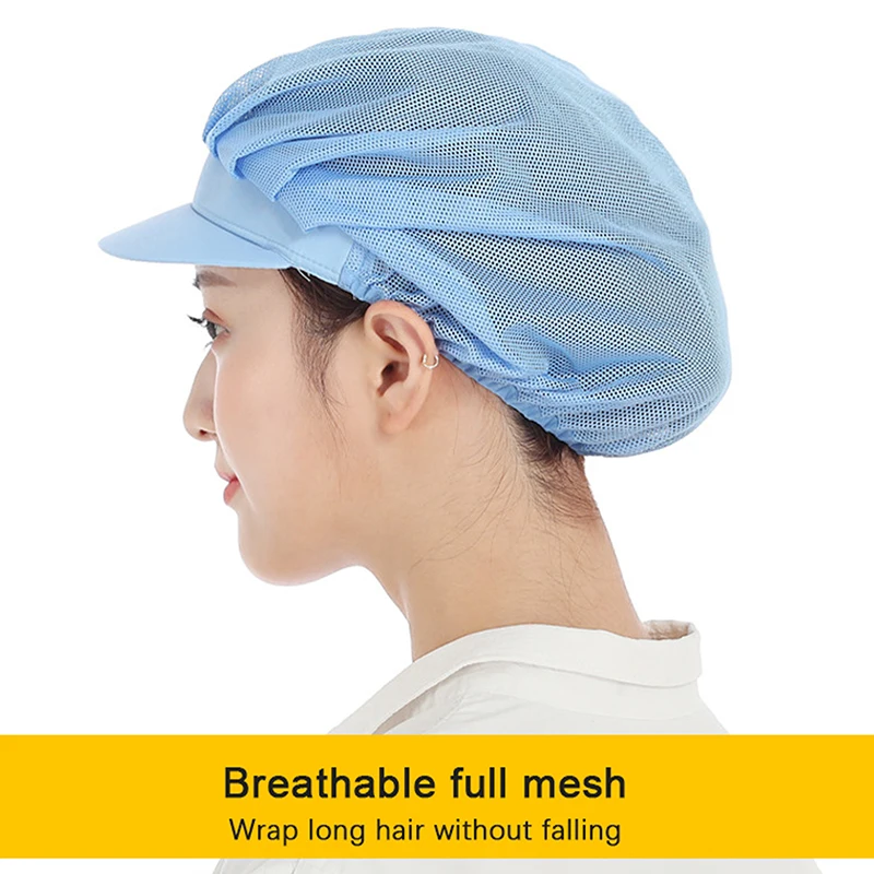 【F】1PC Chef Hat Dustproof Workshop Catering Hat Food Factory Work Hat Canteen Work Hat