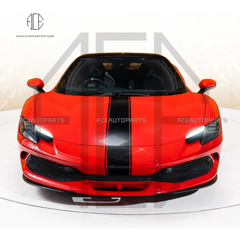 For Ferrari 296 GTB Dry Carbon fiber body kit 296GTB OEM style Carbon fiber front lip rear diffuser rear Spoiler body Kit