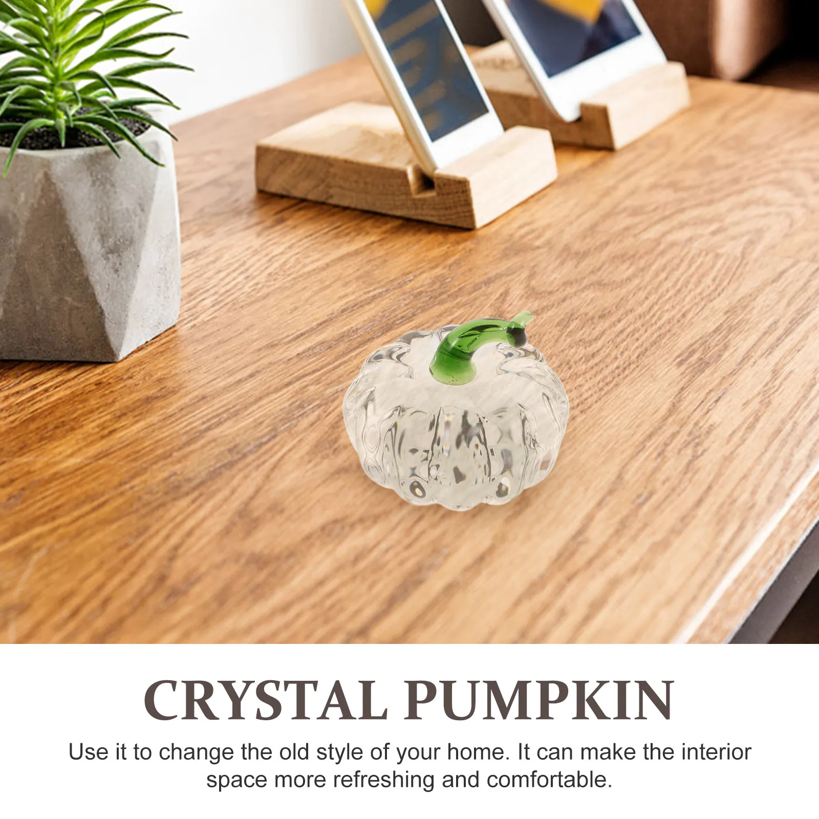 

Crystal Pumpkin Decor Smooth Surface Mini Pumpkin Adornment Halloween Table Ornament Home Decoration Mini Pumpkins