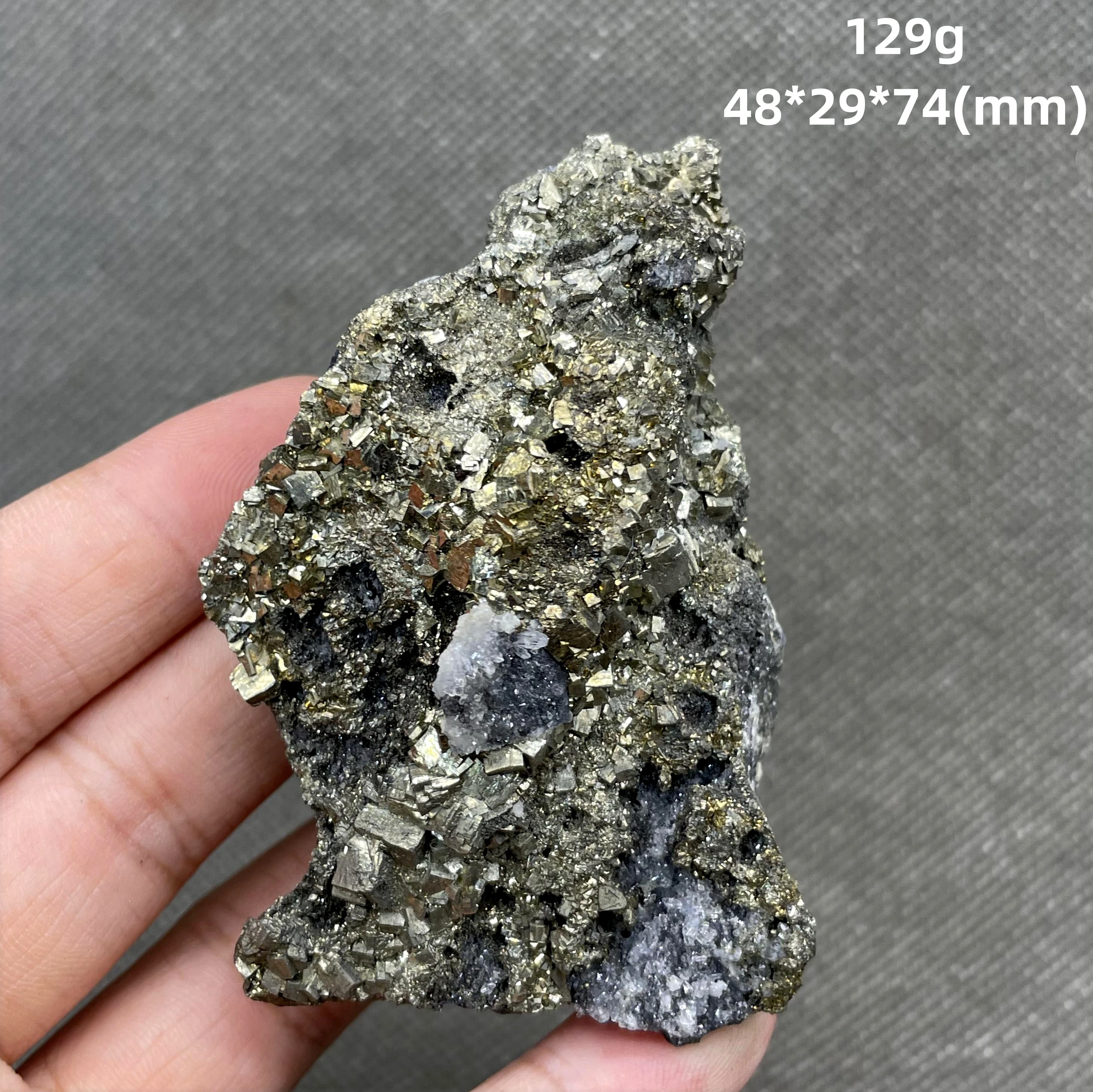 BEST! 100% Natural pyrite and white crystal Symbiotic mineral specimen Stones and crystals Healing crystal