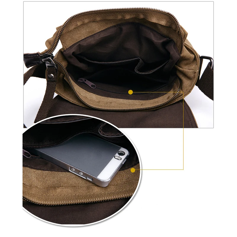 Canvas Bag Vintage Messenger Bag Brand Business Casual Travel satchel single Shoulder Bag Unisex Crossbody Bag Male Bolsa