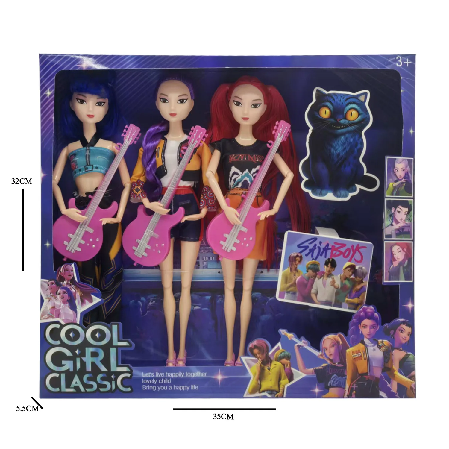 

30cm Doll Toys Kop Demoned Hunters Action Figure Toy Rumi Mira Zoey Beautiful Princess Girl Plastic PVC Dolls DIY Toy for Girls