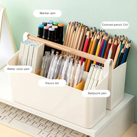 Storage Box Multifunctional Storage Holder Office Portable Pen Holder Storage Box Large Capacity Desktop Sundries Storage Basket