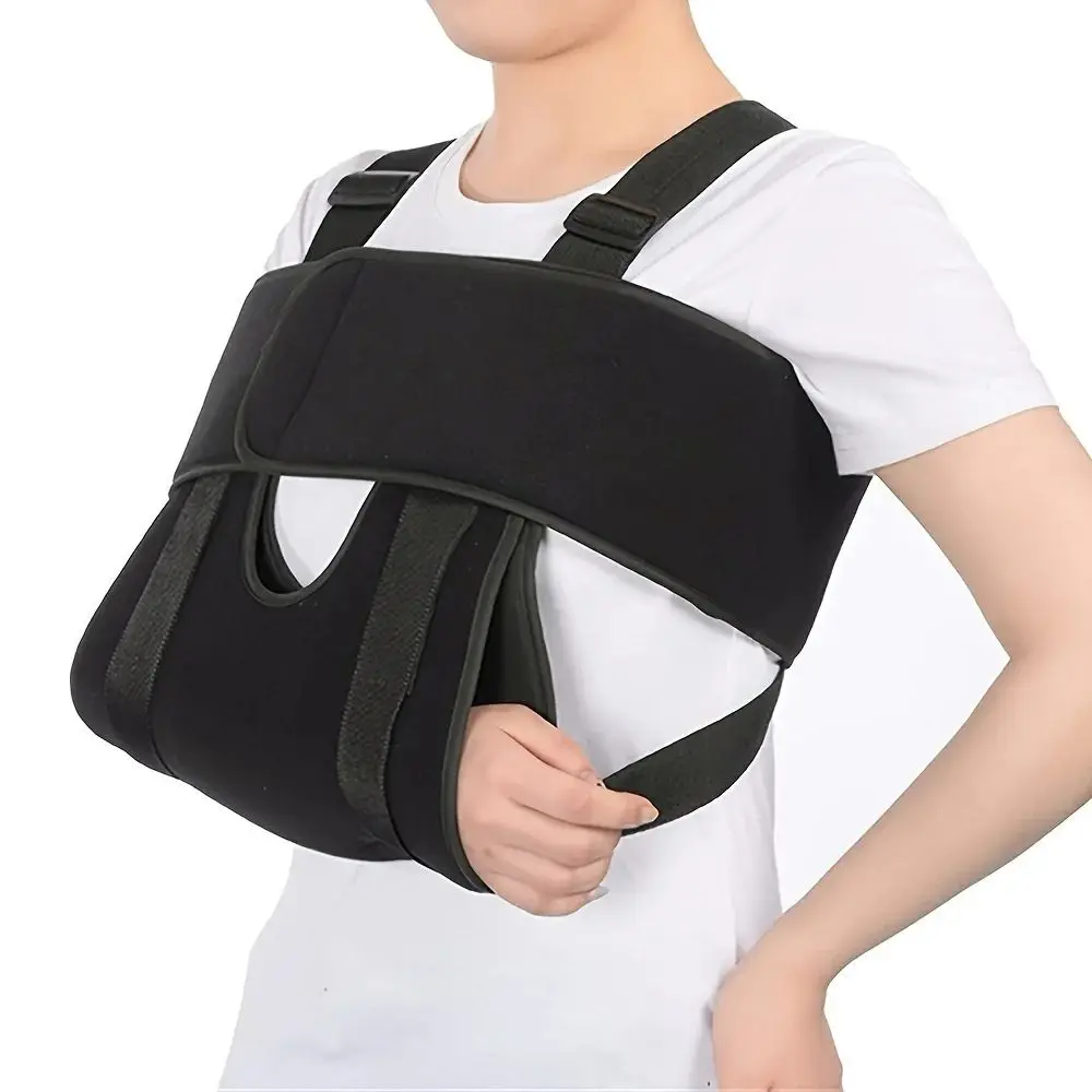 Convenient Composite Fabric Elbow Brace Support Black Grey Shoulder Sling Arm Strap Sprain