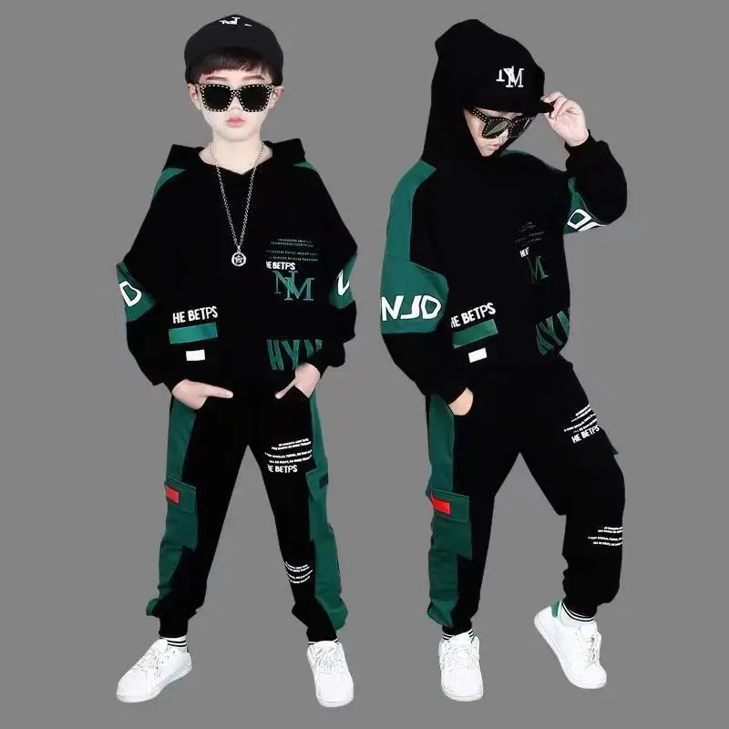 

Children's Clothes Boys' Autumn Sweater Suit 2022 New Two-piece Set Big and Medium-sized Boys Clothes