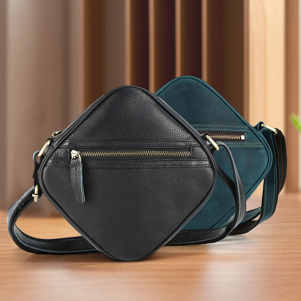 Bolso de hombro de cuero para hombre bandolera pequeña informal cuadrada de alta gama Verano