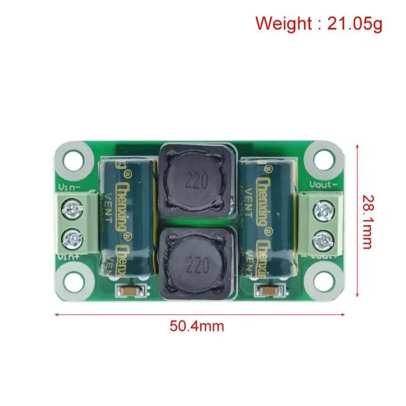 0-50V 4A DC Power Supply Filter Board Class D Power Amplifier Interference Suppression Board Car EMI Industrial Control Panel