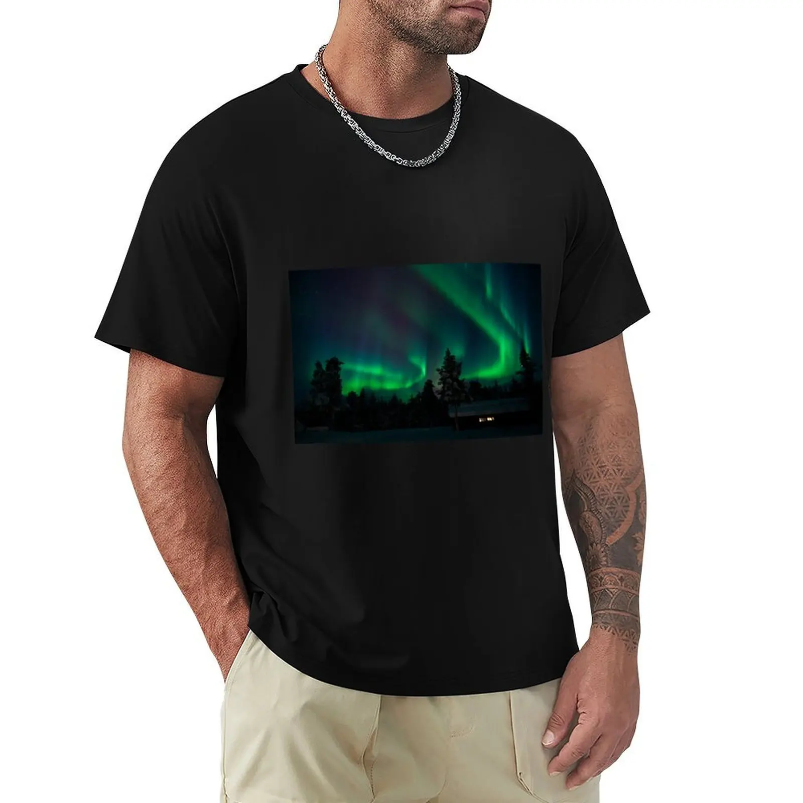 Aurore boréale T-Shirt Holiday Party Tee Shirt