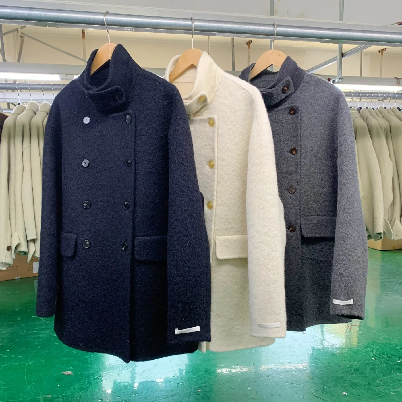 New Autumn Winter New Korean Double-sided Handmade Alpaca Sully Coat Women Jacket with Stand Up Collar Thickwarm Coat