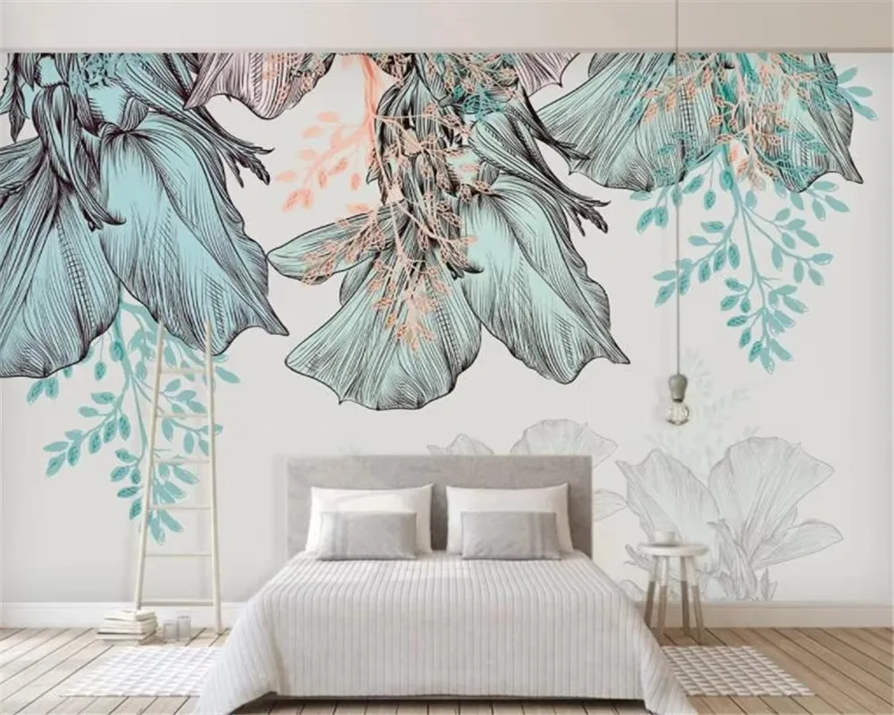 Custom wallpaper photo green small fresh plant background wall home decoration living room bedroom mural 3d wallpaper