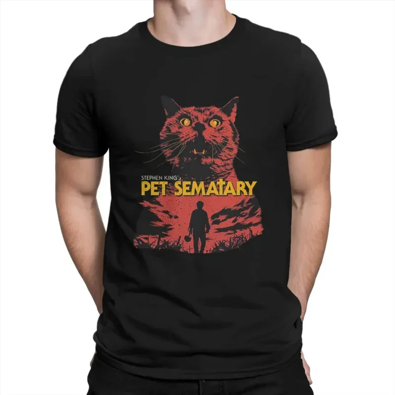 Horror film T-shirt men Pet Sematary funny cotton tees o neck short sleeve t shirts 5XL clothing oversized t shirt men clothes.