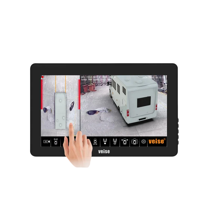 All in ONE Machine 4 Cameras 3D 360 Degree AVM Bird View Panorama AI Truck Bus Reverse Camera System for Truck RV Bus Camper