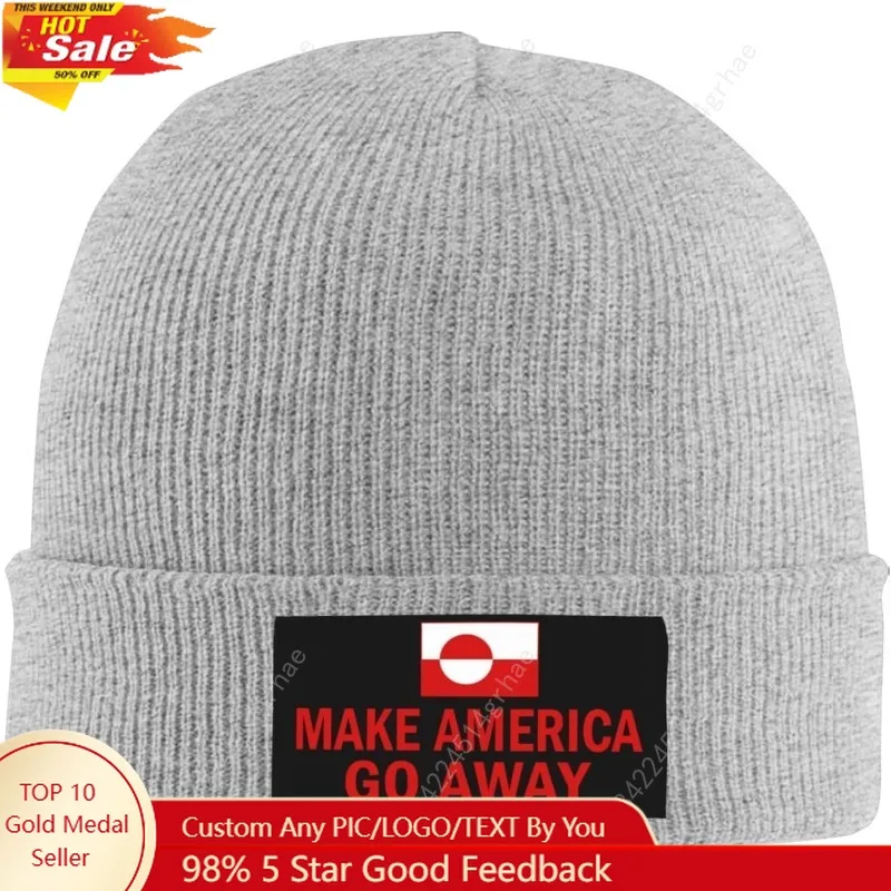 

Make America Go Away Hats Greenland not for Sale Knit Cap Beanie Hats