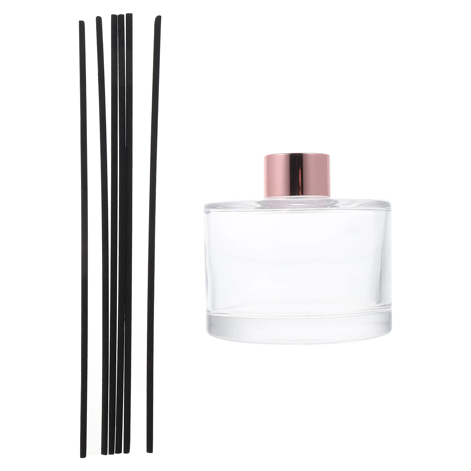 

1Set Aromatherapy Glass Bottle Perfume Sub-Bottling Container with Diffusion Stick Rose Gold for Car Room Desk Essential Oil