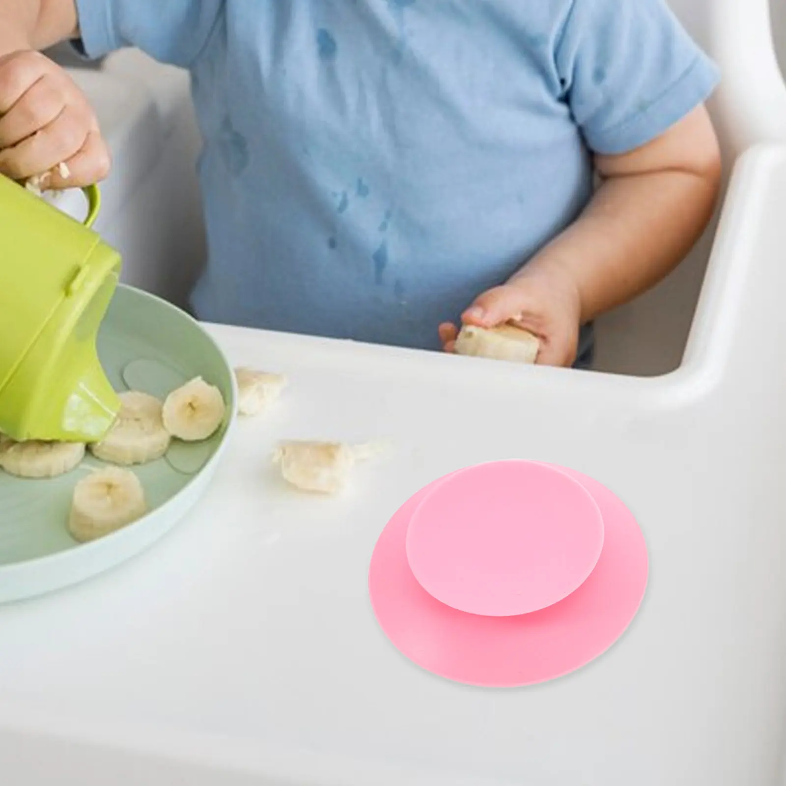 

4Pcs Anti-Spill Silicone Suction Bowls for Toddlers Double-Sided Non-Slip Baby Feeding Bowl Fixer Portable Tableware Sucker