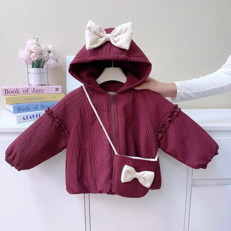 Girls Coats Winter Warm Fleece Princess Hooded Jackets Fashion Baby Girl Tops Children Casual Overcoats Christmas New Year Cloth