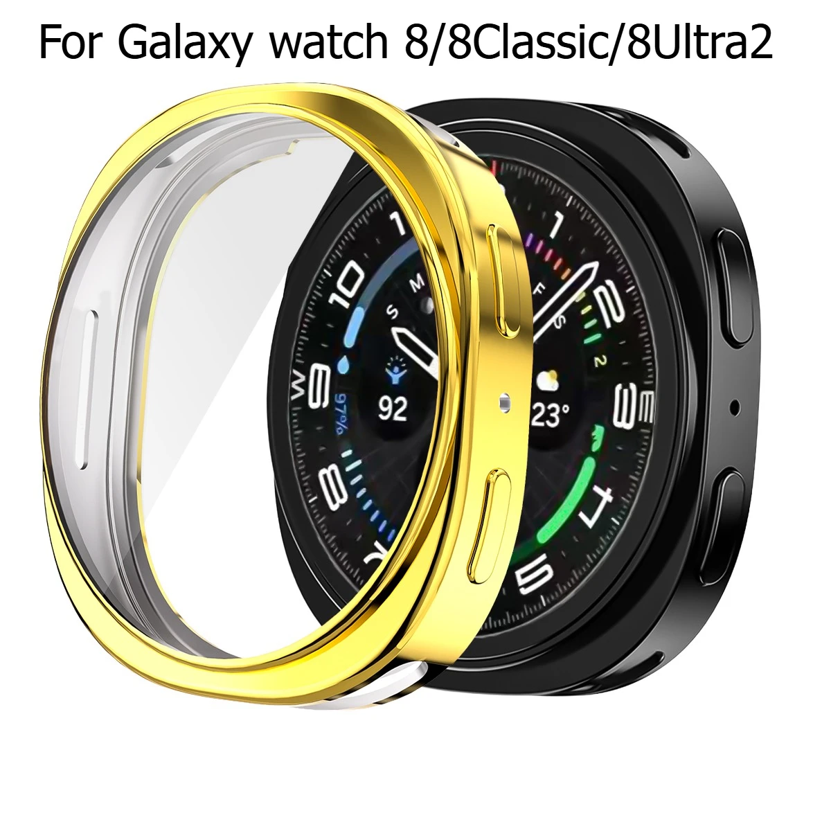 

Защитный чехол для экрана для Samsung Galaxy watch 8, 40 мм/44 мм, мягкий чехол из ТПУ для лица, универсальный защитный бампер, аксессуары