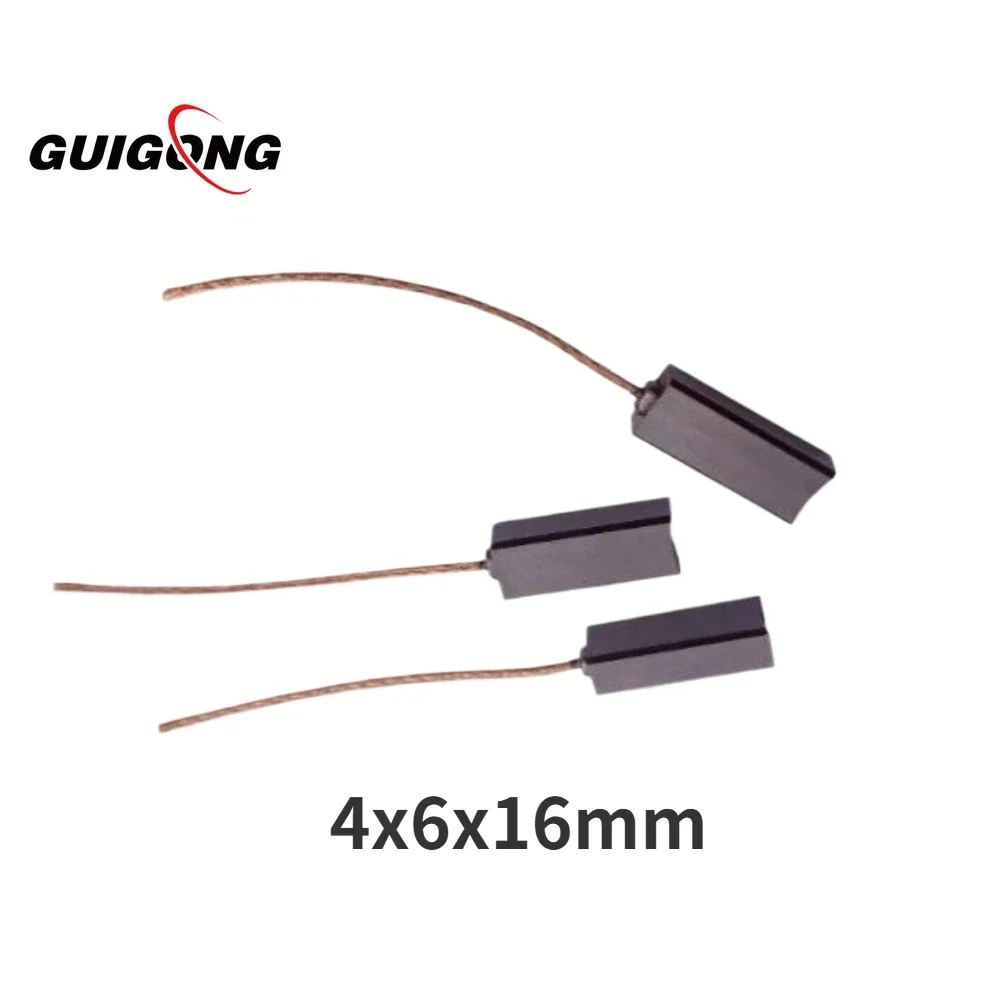 GUIGONG 100PCS 4x6x16mm 4X6X20mm Generator Carbon Brush High Copper For Bosch BMW BMW VW Audi Skoda Ford Volvo