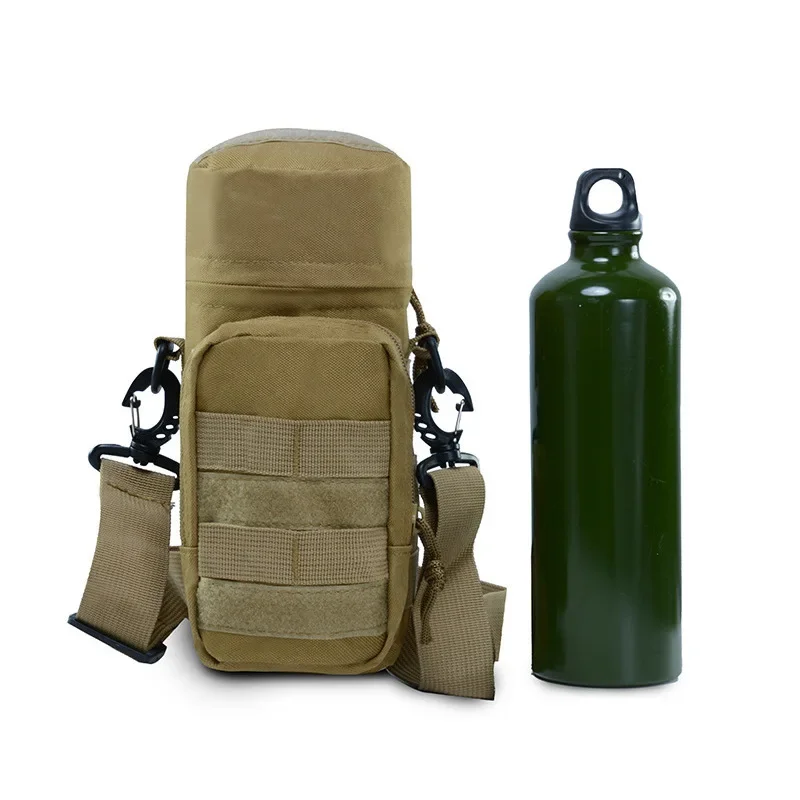 Tactical Water Bottle Holder Bag, Hydration Carrier, Kettle Pouch with Strap, Hiking, Fishing, Hunting, Camping