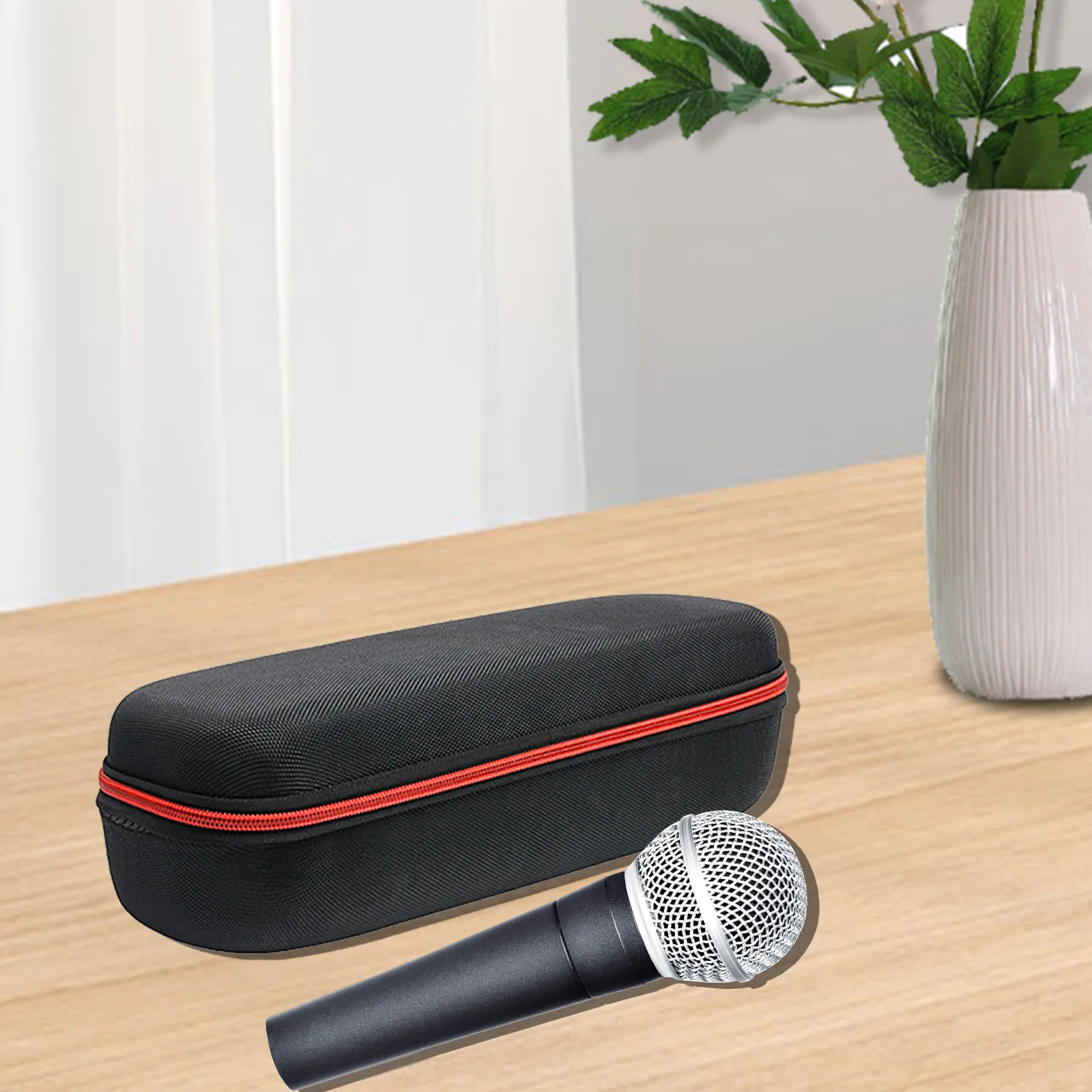 Microphone Storage Case Cover Waterproof EVA Carrying Case Mic Storage Box Travel Bag for Mic Handheld Speaker